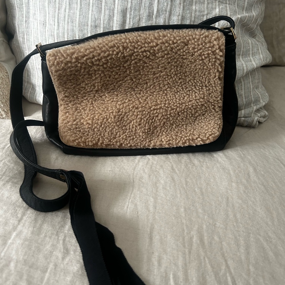 Clare V Black and Tan Crossbody Bag